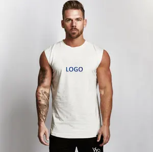 Vedo Tank Top Dropshipping Custom Logo Mode Populaire Effen Sport Vest Mannen Fitness Running Mouwloos T-shirt Katoen Gym Tanks