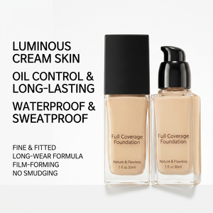 Fondotinta Liquido Multi-Azione Personalizzabile con Logo, Base <span class=keywords><strong>Trucco</strong></span> Coprente, Illuminante e Schiarente, Impermeabile per Carnagioni Scure - Product Image 3