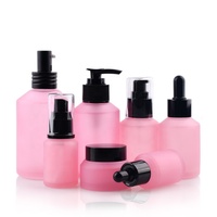 Pot en verre pour cosmétiques, 15g, 30g, 50g, vide, à épaule inclinée, givré, avec couvercle à vis en verre, pour soins de la peau, logo personnalisé