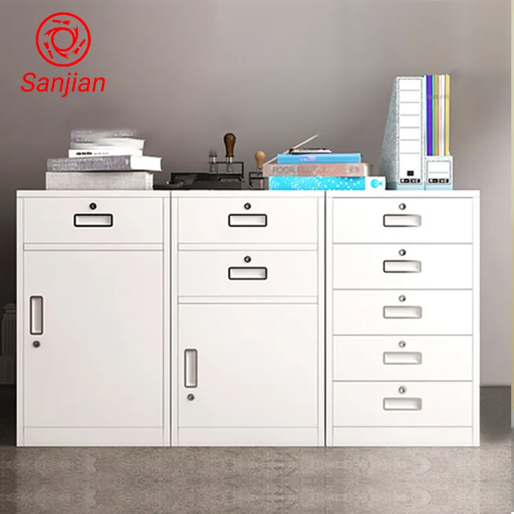 Luoyang factory direct sale KD structure short office document storage used display shelf steel filing cabinet with 2 drawers