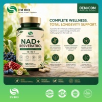 Complément alimentaire végétalien 18-en-1 NAD+ Resvératrol en capsules, non-OGM, d'origine végétale, certifié GMP, OEM ODM, marque privée