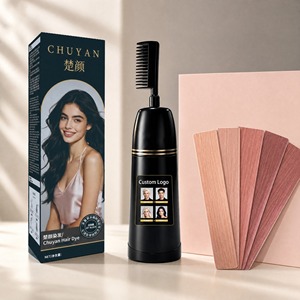 Crema de Tinte Permanente para el Cabello Negro Intenso con Aplicador de Peine, Esencia Natural, Marca Privada, Grado Profesional - Product Image 1