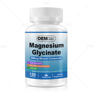 OEM Private Label 400mg 500mg capsule di glicinato di magnesio puro - Product Image 1