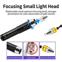 Lampe torche porte-clés en alliage d'aluminium UV haute précision JY37, testeur de diamants et de pierres précieuses à longueur d'onde réelle, sans lumière visible, 700 lumens