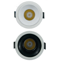RONSE IP44 COB 10w 20w 28w 30w CRI90 3500k Blanc Chaud Anti-éblouissement Luminaire Encastré en Aluminium Hôtelier LED Downlight