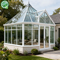 Serre extérieure de véranda de jardin de maison en verre victorienne de luxe victorienne pour l'hôtel