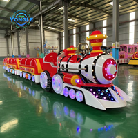 Train sans rails électrique moderne pour parc d'attractions, produit fabriqué en Chine, en vente