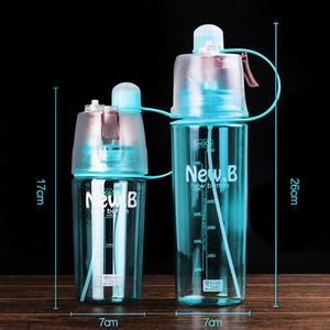 600ML Eco-Friendly <strong>Spray</strong> Sport Plastic <strong>Drinking</strong> Water <strong>Bottle</strong> for Children Customized Logo Outdoor Hiking Camping Travel OEM Logo - Product Image 4