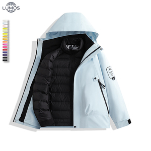 Chaqueta Polar Tres en Uno Impermeable con Logotipo Personalizado <span class=keywords><strong>para</strong></span> <span class=keywords><strong>Hombre</strong></span> y Mujer, Nueva Chaqueta Cortavientos Informal con Forro Interior - Product Image 4