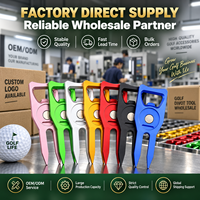 Outil de réparation de divots de golf magnétique avec logo laser couleur anodisée entièrement personnalisable, accessoire promotionnel de golf, service de commande en gros