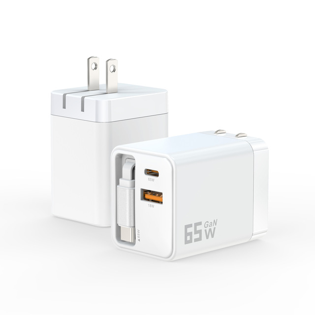 40W USB-C PD QC3.0 Fast Charger with OTP/OVP Protection GaN Technology for Phone & Laptop Travel Use
