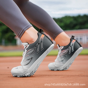 <span class=keywords><strong>Zapatillas</strong></span> de atletismo transfronterizas unisex para exteriores con tacos antideslizantes para correr y salto largo, modelo de malla con parte superior de PU y <span class=keywords><strong>clavos</strong></span> de acero. - Product Image 4