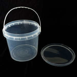 Seau en plastique recyclé PP blanc de 10L 20L 15 litres avec poignée et couvercle en métal - Product Image 6
