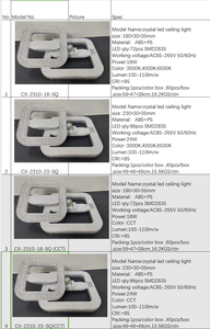 180Mm Hình Vuông Phòng Khách Sạn Văn Phòng <span class=keywords><strong>18W</strong></span> 24W Bóng Đèn Chiếu Sáng Lịch Thi Đấu E27 Trần Đèn Pha Lê Ánh Sáng Aurora Ánh Sáng - Product Image 6