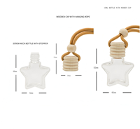 Flacons diffuseurs d'huiles essentielles vides de 10 ml pour voiture, à suspendre, en verre, pour parfum et aromathérapie