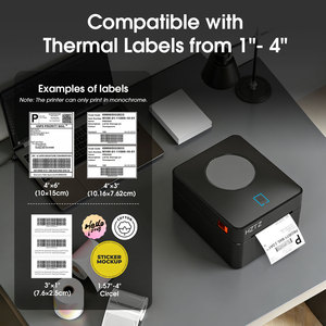 เครื่องพิมพ์ฉลากความร้อนขนาด 4x6 นิ้ว เครื่องพิมพ์บาร์โค้ด 4 นิ้ว สำหรับ Lazada <span class=keywords><strong>Shopee</strong></span> เชื่อมต่อผ่าน USB รองรับหลายระบบปฏิบัติการ มีสินค้าในสต็อก - Product Image 3