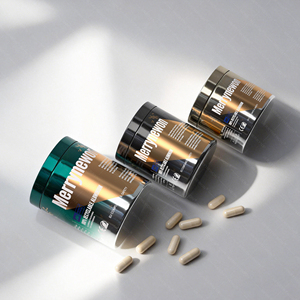 Food Grade Aluminum Supplement Can Empty <b>Metal</b> Vitamin Container for Capsule Pill <b>Packaging</b> with Screw Lid - Product Image 3
