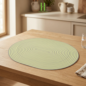BEST SELLER New Design Modern Lacquer Scalloped Placemats Trendy Color Handcrafted <b>Table</b> Placemats Party Tableware Wholesale - Product Image 1