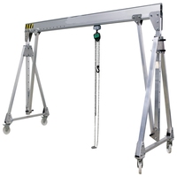 Grue à portique en aluminium portable de 1000 kg pour atelier, mini grue à portique