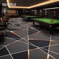 Tapis commercial imprimé en polyester résistant aux taches, design rétro, pour table de billard, salle de billard, salle de snooker et salle de jeux