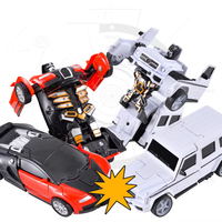 Juguete Promocional, Coche Transformable en Robot, Juguete de Coche Deformable con Transformación de un Botón, Velocidad 360 para Niños