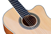 Wholesale 4/4 Spruce Top Classic Guitar Cutaway Electric 39inch with Pickups and Accessories