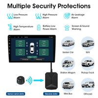 Système Universel de Surveillance de la Pression des Pneus (TPMS) avec Capteur et Affichage, Manomètre OEM de Pression des Pneus, Vente en Gros