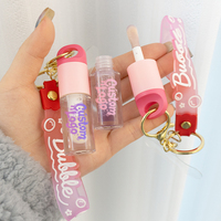 Porte-clés brillant à lèvres avec breloques, gloss thermosensible, huile à lèvres changeante de couleur en gros