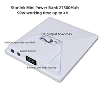 Power Bank 27500mAh dengan Stand Lipat untuk Starlink Mini 99Wh, hingga 4 Jam Waktu Kerja dan Layar LED