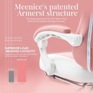 Chaise de gaming rose avec repose-pieds, chaise de jeu grande et haute avec gel rafraîchissant, dossier haut réglable, chaise ergonomique pour ordinateur pour filles - Product Image 3