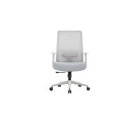 Chaise de bureau ergonomique à dossier mi-haut en maille avec support lombaire réglable et base pivotante à roulement fluide pour espace de travail commercial