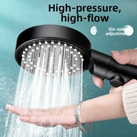 Pommeau de Douche Multifonction Haute Pression avec Filtre et Diverter, Grand Jet Massant, Robinet de Salle de Bain, Ensemble d'Accessoires de Qualité