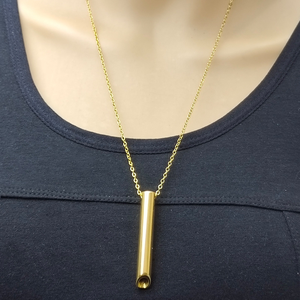 Silbato de acero inoxidable <span class=keywords><strong>para</strong></span> aliviar el estrés, collares de respiración consciente <span class=keywords><strong>para</strong></span> <span class=keywords><strong>ansiedad</strong></span>, ejercicios de respiración, meditación, collar sin decoloración - Product Image 3