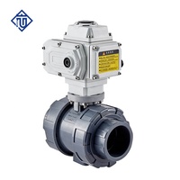 Elektrisches UPVC-Doppelkugelventil für Chemikaliendosierung und Wasseraufbereitung