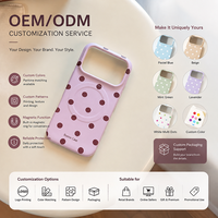 Coque de téléphone magnétique à pois en TPU souple antichoc, étui imprimé multicolore mignon pour iPhone 18 17 16 15 14 Pro Max