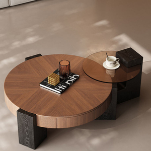 Juego de Mesa de Centro de Madera Cuadrada Moderna de Diseño de Lujo para Sala de Estar, con Almacenamiento, Garantía y Fácil de Limpiar - Product Image 5