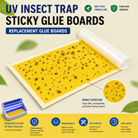 Plaque de remplacement en colle jaune pour lampe anti-mouches UV, piège à insectes collant, recharge pour lutte antiparasitaire intérieure