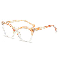Monture de lunettes optiques TR90 à monture complète, style œil de chat, anti-lumière bleue, lunettes d'ordinateur pour femmes, bloqueurs de lumière bleue