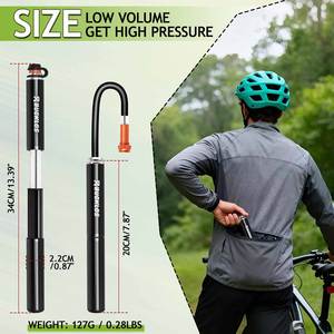 Pompa BUCKLOS ultraleggera in lega di alluminio CNC con manopola per valvole francesi/valvole americane, ricambi per biciclette. - Product Image 3