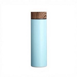 กระติกน้ำเก็บความร้อนความเย็น สแตนเลส ฝาไม้ลายไม้ พร้อมที่กรองชา - Product Image 1