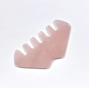 Herramientas de Belleza y Bienestar, Productos de Masaje, Relajación, Peine Gua Sha de Cuarzo Rosa Natural Premium - Product Image 6
