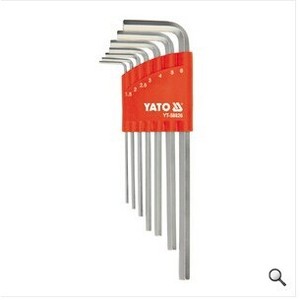 Yato Hex Key <b>Set</b> 7-Piece 1.5-6mm Metric Industrial Grade S2 Steel <b>Mechanic</b> <b>Tool</b> - Product Image 1