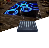 Panneau matriciel magnétique Portable 8x8 DMX 64 pixels IP67 évalué vidéo numérique LED carreaux de piste de danse pour l'éclairage de scène 20W puissance