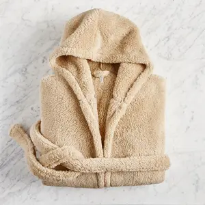 Warmer Winter Plüsch Fleece Bademantel billig einfarbig Mikro faser flauschigen Samt Bademantel