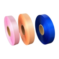Étiquettes en satin polyester de couleur personnalisée au toucher doux Rouleau d'étiquettes textiles de haute qualité Lavables