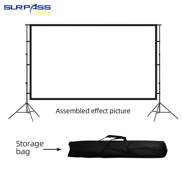 PSP150 2024 New 150 Inch Fixed Frame Projector Screen Home Cinema 4K HD Short Long Throw Projection Screen 16:9