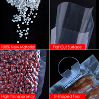 Sac sous vide en nylon transparent imprimé sur mesure pour l'emballage de viande congelée, de fruits de mer et d'aliments