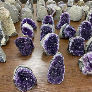 Sỉ buôn đá quý tự nhiên thô, đá đứng, cụm thạch anh tím <span class=keywords><strong>druzy</strong></span> tự nhiên màu tím dùng để trang trí - Product Image 2