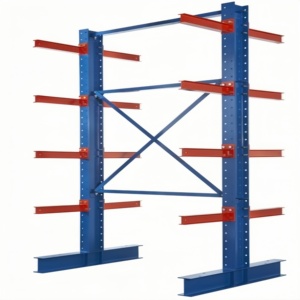 Uzun mallar için çift taraflı 5 katmanlı çelik konsol rafı depo depolama Premium korozyon koruması istifleme rafları - Product Image 2