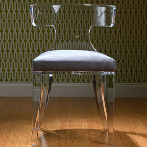 Sedia da Pranzo di Lusso in Acrilico con Cuscino in Velluto, Sedia Trasparente per Ristorante, Sedia da Pranzo di Lusso per Hotel, <span class=keywords><strong>Arredamento</strong></span> per la Casa - Product Image 3